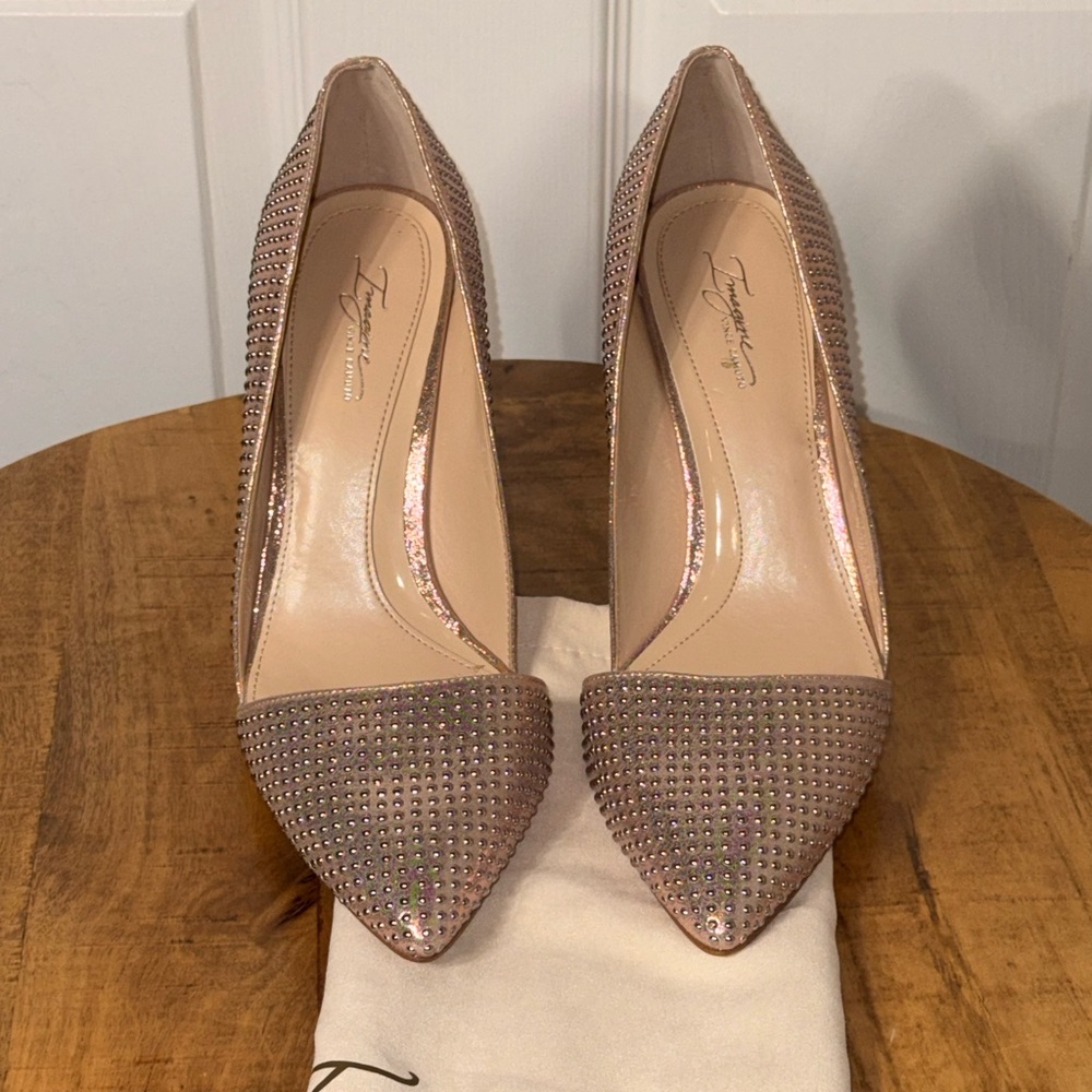 Vince Camuto Sparkling Tan Heels
